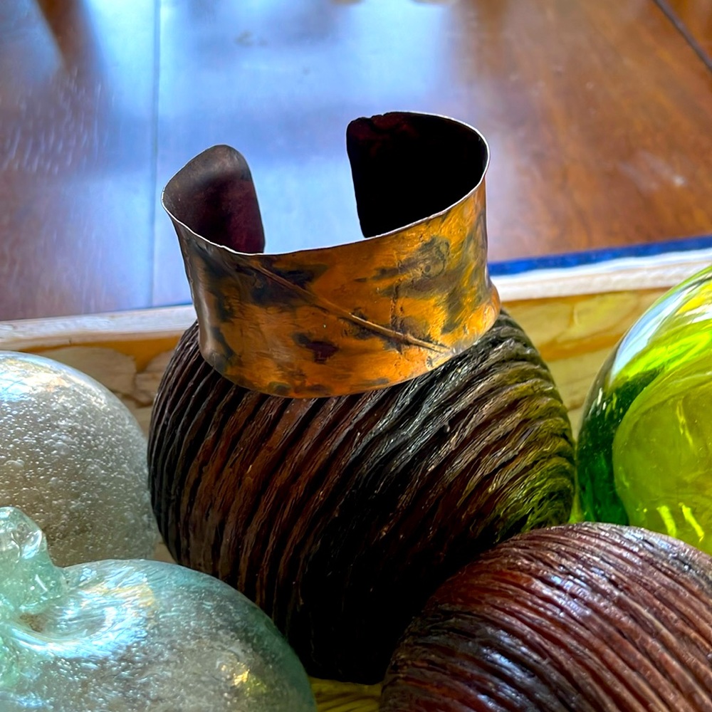 Hammered copper bracelet